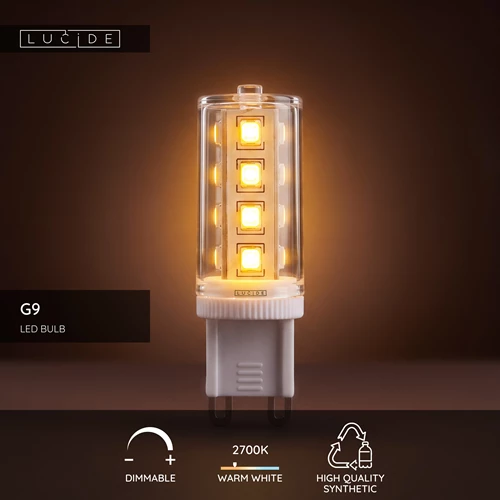 Lucide G9 - Led bulb - Ø 1,6 cm - LED Dim. - G9 - 1x3,5W 2700K - White - USP